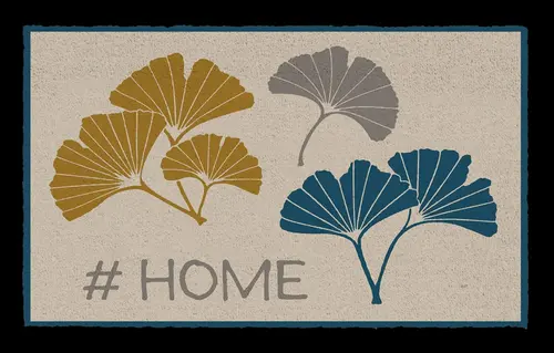 Facile pour le jardin:Tapis brosse coco imprimé home Ginko E/C Sweetsol - 40 x 60 cm