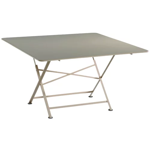 Confort nature：Table pliante carrée couleur Muscade L 128 x l 128 x H 74 cm