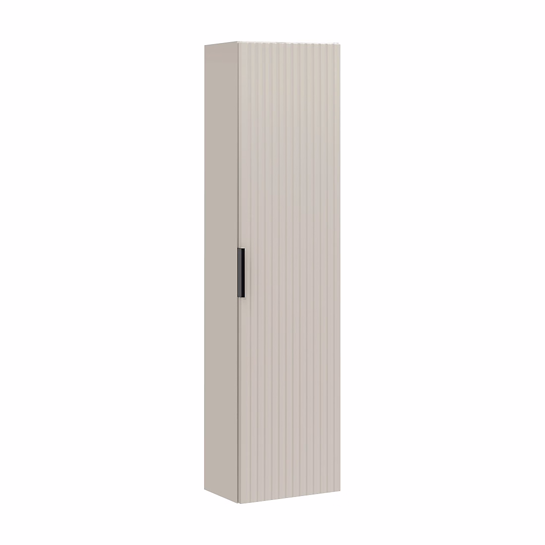 Meuble de salle de bains – Colonne de salle de bain suspendue NOXERA 1 porte Beige mat Hauteur 140 cm