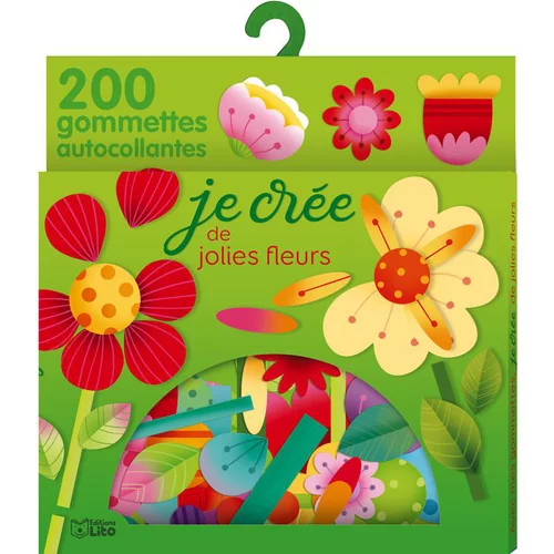 Un atout pour vos extérieurs:Livre "Je crée de jolies fleurs" collection Avec mes gommettes, je crée aux Éditions Lito