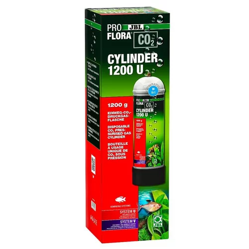 Jardin et nature:Bouteille de CO2 à usage unique pour aquarium coloris gris JBL ProFlora – 1200 g