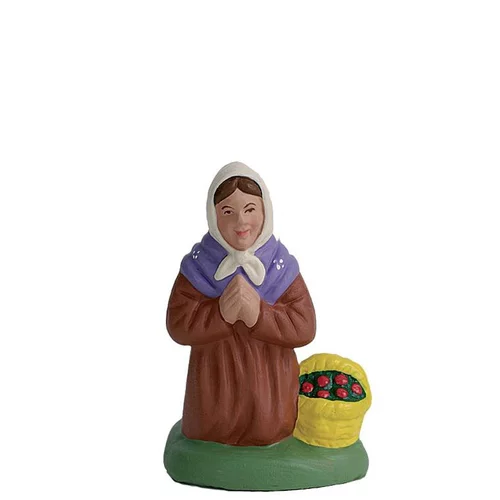 Jardin utile：Santon pour crèche prieuse marron - 7 cm