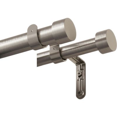 Tringle à rideaux nickel Cappa 305 à 457 cm (Double)