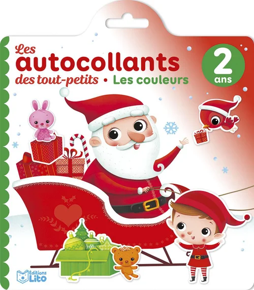 Vie dehors：Livre d’autocollants "Les couleurs de Noël" aux Éditions Lito collection Les autocollants des tout petits 2 ans