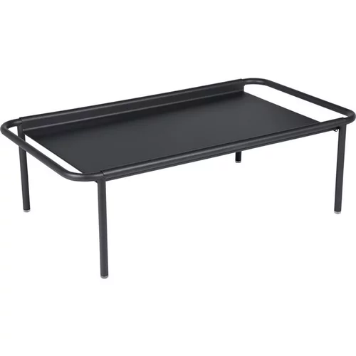 Le petit plus pour l’extérieur:Table basse rectangulaire en acier coloris carbone Coolside Fermob - Ø 42 x 53 cm