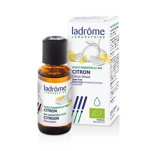 Pour l’univers du jardin:Huile essentielle de citron (citronus limonum). Le flacon de 30 ml