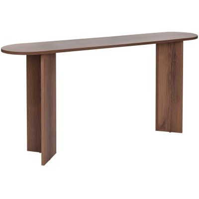 Console moderne en aggloméré Sira (Noyer vieilli)