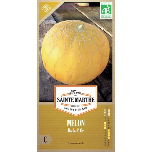Accessoire jardin：Graines de Melon boule d’or bio Ferme de Sainte Marthe - graines à semer