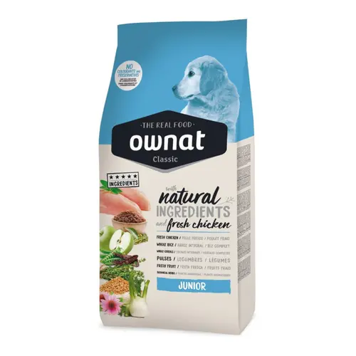 Une sélection pensée pour le jardin：Croquette pour chiot au poulet Ownat - 4 kg