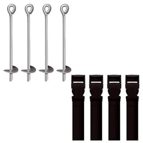 Jardin accessoire：Kit de scellements 4 piquets pour trampolines Trigano