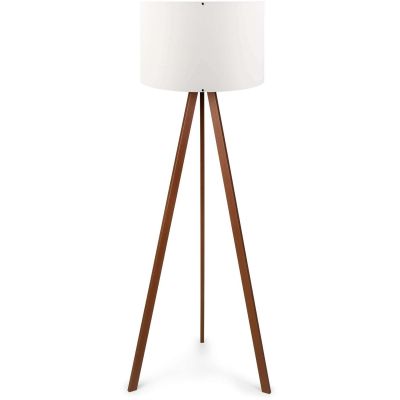 Lampadaire en MDF et PVC Floor (Blanc et marron)