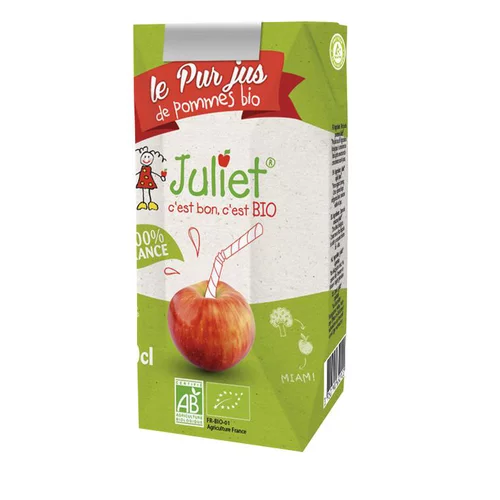 Qualité pour le jardin:Pur jus de pomme JULIET tetra 20cl