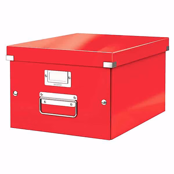 Boîte de rangement en carton Taille Moyenne A4+ – Rouge