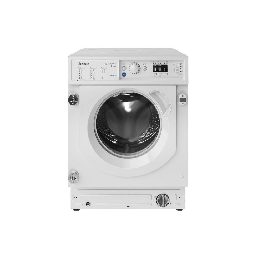 Indesit Lave-linge séchant intégrable 8/6kg 1400 tours/min tout intégrable - biwdil861485eu