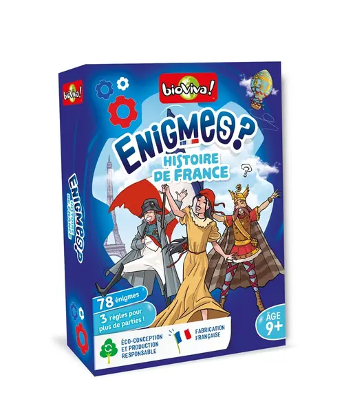 Une solution pour l’extérieur：Jeu de cartes Bioviva Énigmes Histoire de France