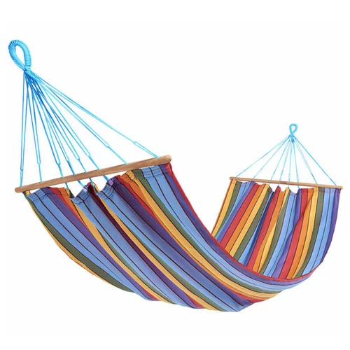 Extérieur loisirs：Hamac coloris multicolore en polypropylène Jobek Hamac Kolor - 300 x 100 cm