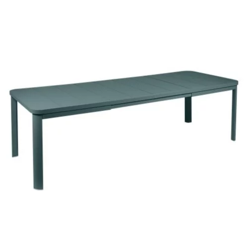 Jardin plaisir:Table Oléron gris orage et ses 2 allonges
