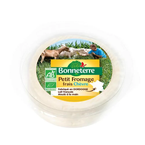 Pour plus de praticité à l’extérieur:Petit fromage frais de chèvre Bonneterre bio 140 g