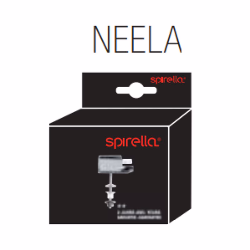 Charnières plastique chromée pour abattant wc NEELA Spirella | WC
