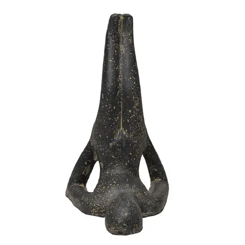 Confort extérieur:Décoration pour jardin aquatique coloris noir en pierre reconstituée figurine yoga SEDA Salamba Sarvashana - 30 cm