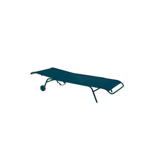 Jardin idée:Chaise longue bain de soleil coloris noir en acier Coolside - 201 x 78 x 30 cm