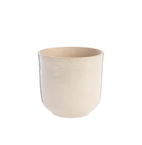 Idée simple：Cache-pot Sandstone en céramique coloris beige - Ø 30 cm