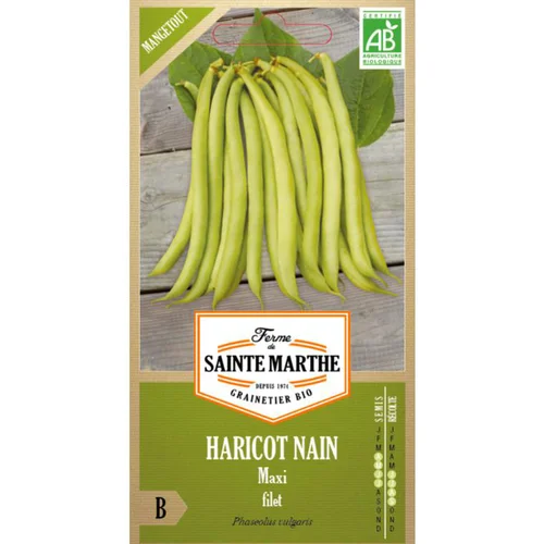 Choix pratique：Graines de Haricot nain maxi filet bio Ferme de Sainte Marthe - graines à semer
