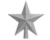 Pour votre espace vert：Cime étoile plastique pailletée couleur argent - 19 cm de haut