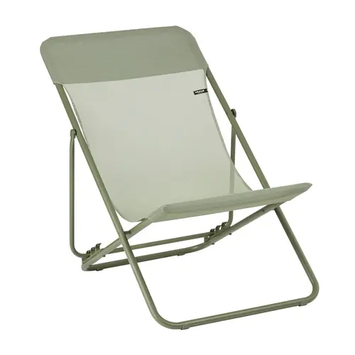 Sélection jardin：Maxi Transat Colorblock Batyline® Moss tube Lafuma Mobilier - 62 x 83 x 94 cm