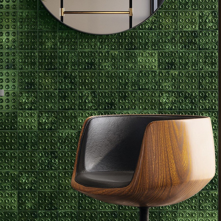 carrelage ACRUX EMERALD 10 × 10 cm effet zellige