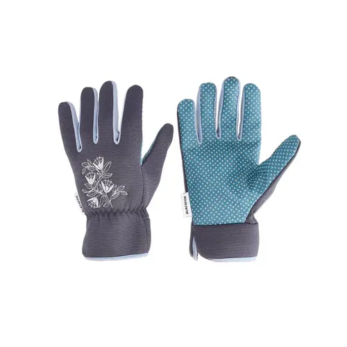 Un choix pratique pour le jardin:Gant Agrip coloris bleu ardoise en maille polyester Blackfox - taille 6