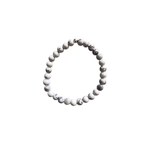 Idéal pour vos extérieurs：Bracelet howlite 4mm