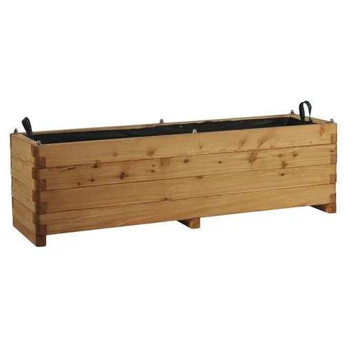 Jardin confort plus:Bac rectangulaire en bois de Mélèze huilé Robin Hood Renata - 180 x 50 x 50 cm