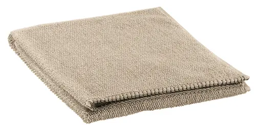 Jardin équipement：Serviette invité en coton coloris galet Vivaraise Bora - 50 x 30 cm