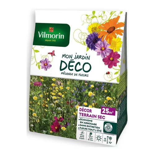 Solution extérieure:Mélange de fleurs Décor Terrain Sec 25m2