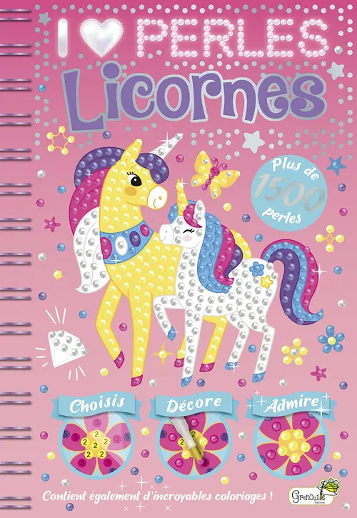 Confort extérieur：Livre activité "J’aime les perles - Licornes" aux Éditions Grenouille