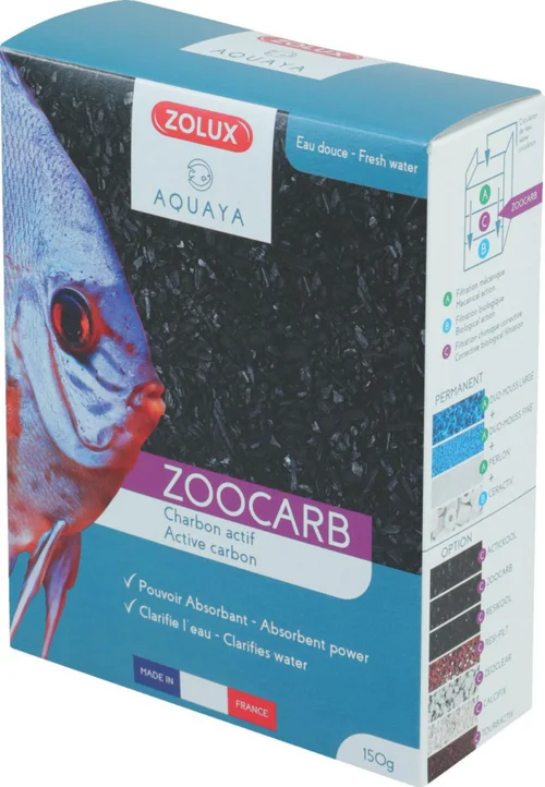 Style au jardin：Charbon végétal pour aquarium coloris noir Zolux ZooCarb - 600 ml
