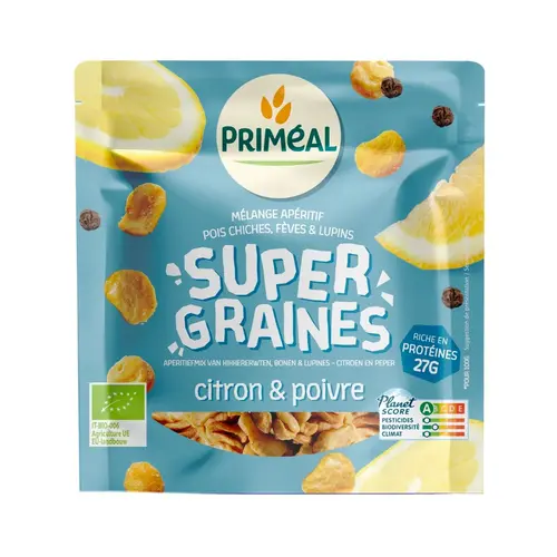 Jardin service:Mélange de graines bio citron poivre Priméal Super Graines - 70 g