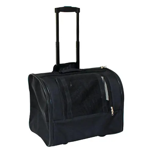 Les incontournables du jardin:Sac de transport pour chat ou petit chien coloris noir Bobby Trolley Jolie - 44 cm