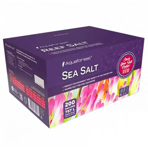 Idéal pour l’extérieur:Sel de mer naturel AQUAFOREST - carton 25kg pour aquarium marin