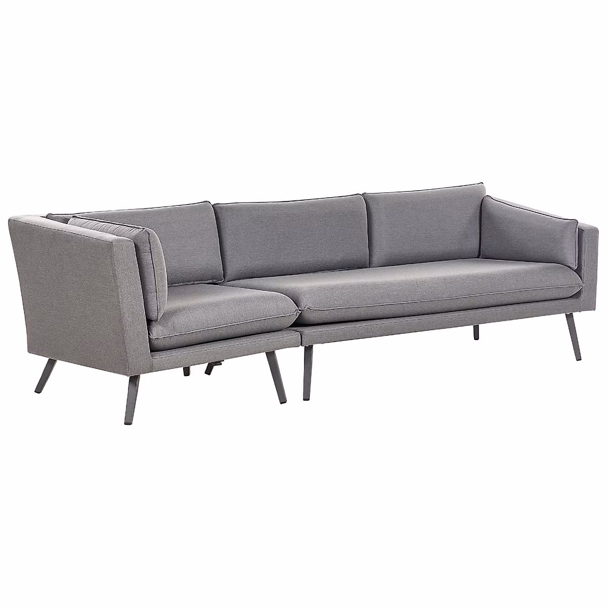 Salon et mobilier de jardin – Canapé de jardin 3 places LORETELLO Gris Côté gauche