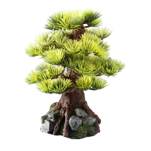 Simple pour le jardin：Décor d'aquarium bonsai médium coloris multicolore en résine de polyester - 15 cm