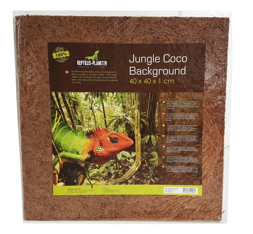 Extérieur confort:Décor de fond pour terrarium fibre de coco coloris marron Reptile Planet Jungle Coco Background - 40 x 40 x 10 cm