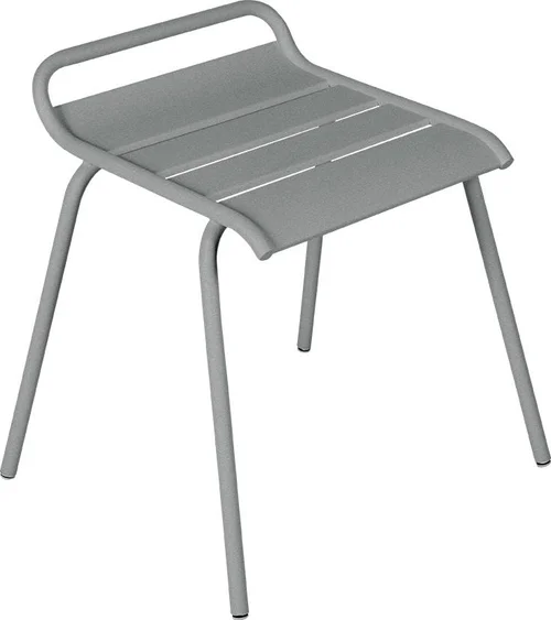 Pour tous les jardins：Tabouret Monceau coloris gris en acier Fermob - 54 x 52 cm
