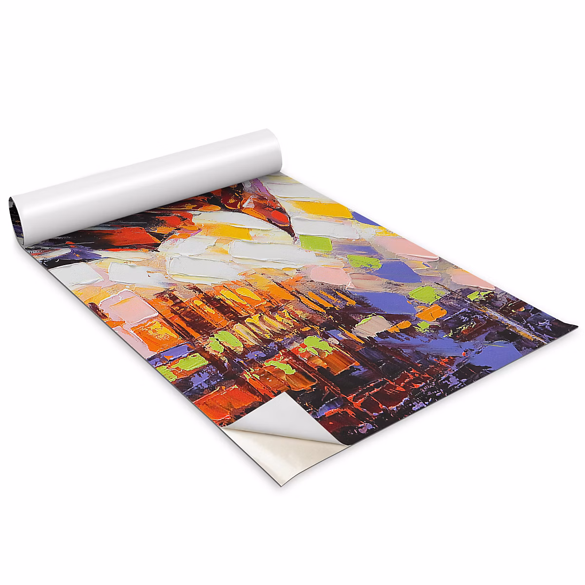 Auto Adhesif Film Vinyle Décoratif Wallfluent 100 × 50 cm Couple Peint Sous Un Parapluie Placard et Rénovation DIY