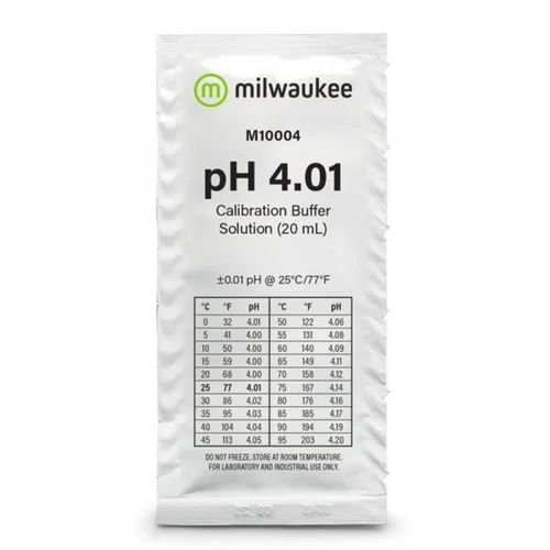 Pour vos extérieurs：solution étalon pH 4.01, contenance 20ml - MILWAUKEE