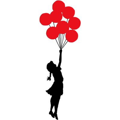Décoration murale en métal Acess (Fille avec ballons)