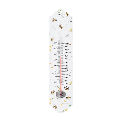 Jardin déco:Thermomètre en métal à motif abeille Esschert Design - 6,7 x 29,6 cm