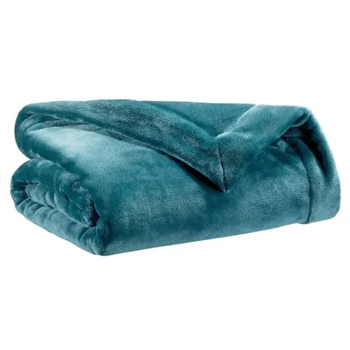 Pour vos projets jardin:Plaid Tender coloris bleu paon - 150 x 200 cm