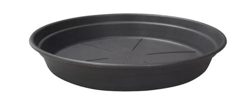 Déco jardin:Soucoupe ronde en plastique recyclé gris ardoise Cocoripot - Ø 15 cm